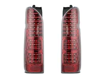 ハイエース 200系　テールランプ 赤/クリア 2個セット　LED Amazon | TRISTAR'S [ハイエース レジアスエース 200系 1型~7型